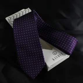 Kovove Purple Polka Dot Neck Tie For Men