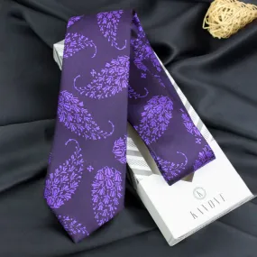 Kovove The Twining Paisley Purple Necktie