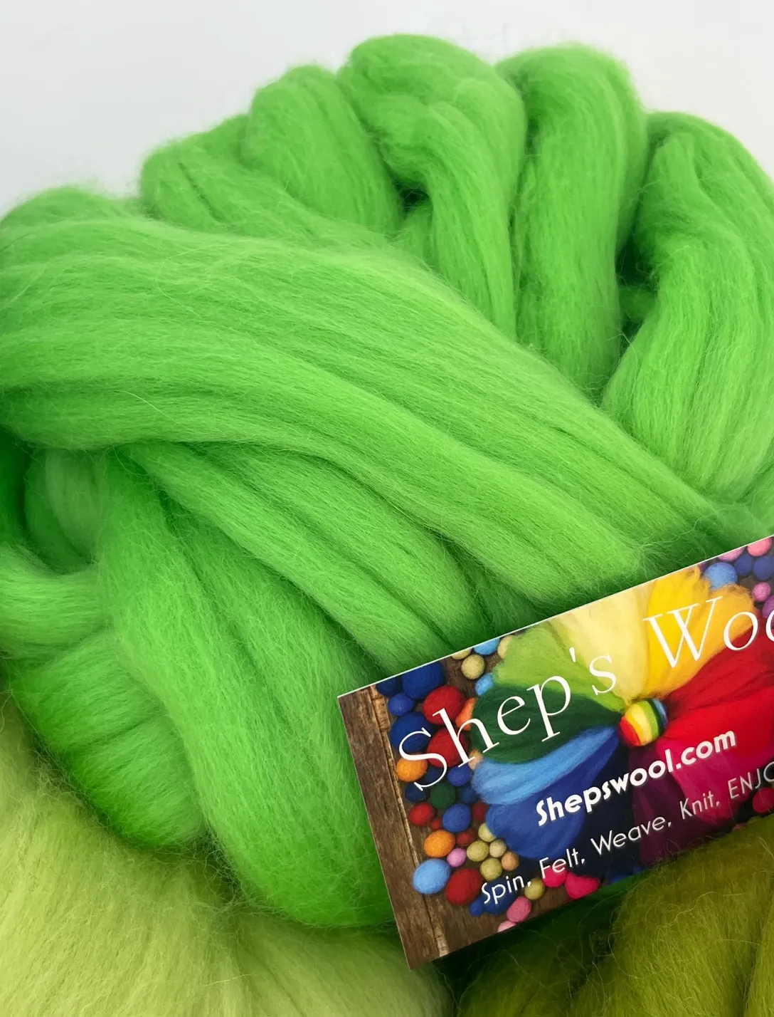 1 LB Green Wool Roving SAMPLER, Wool Fiber, Wool Top, Spinning Wool, Felting Wool, Craft Wool, Wool Roving by the Pound, felting Wool, Fleece