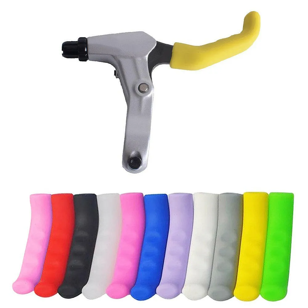 1 Pair Mountain Bicycle Brake Levers Sleeve Anti-Slip Silicone Brake Handle Protection Cover