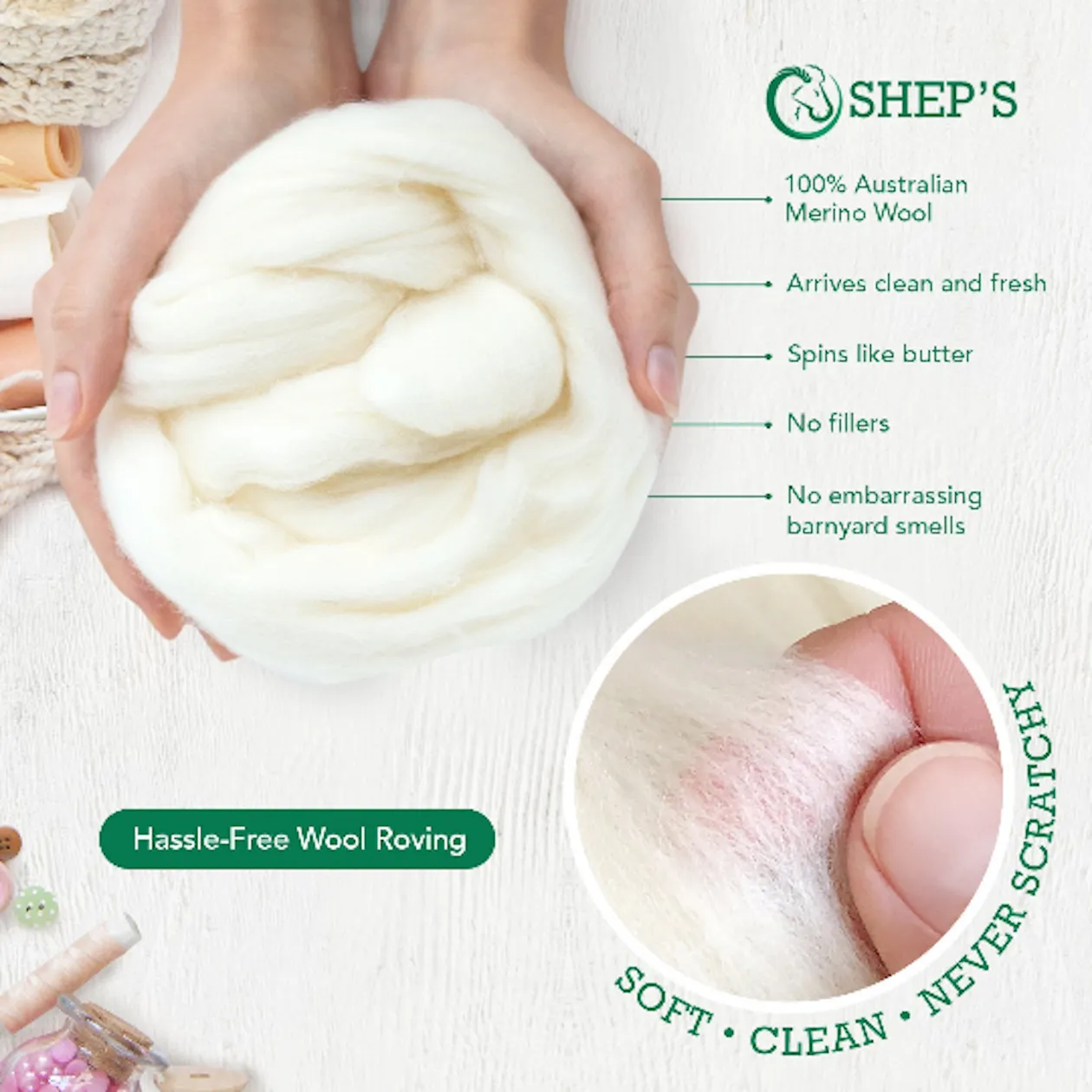 20 lbs Pounds Natural White Wool Top Roving Fiber Spinning, Felting, Weaving, Knitting Crafts USA -SALE!