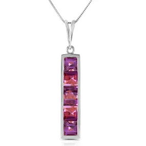 2.25 Carat 14K Solid White Gold One Amethystongst You Amethyst Necklace