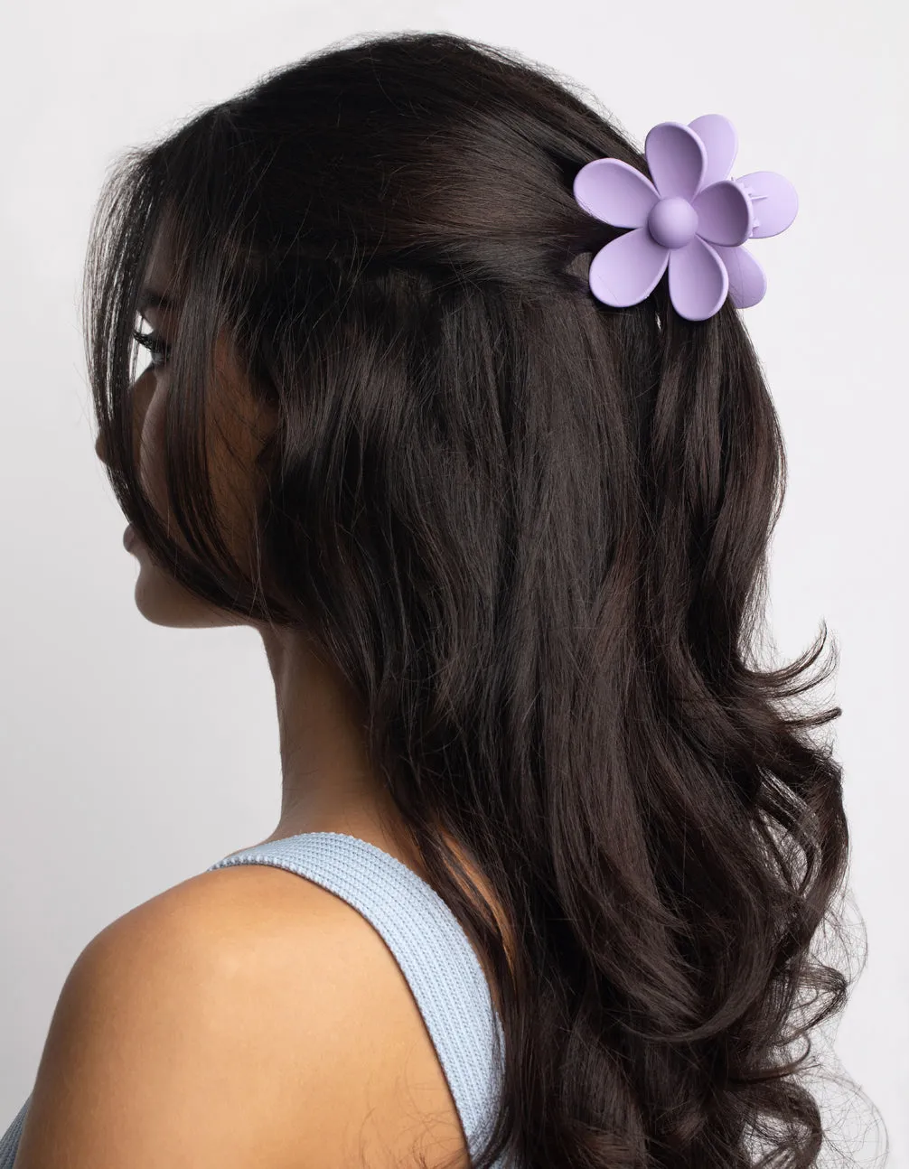 90s Purple Daisy Flower Claw Clip