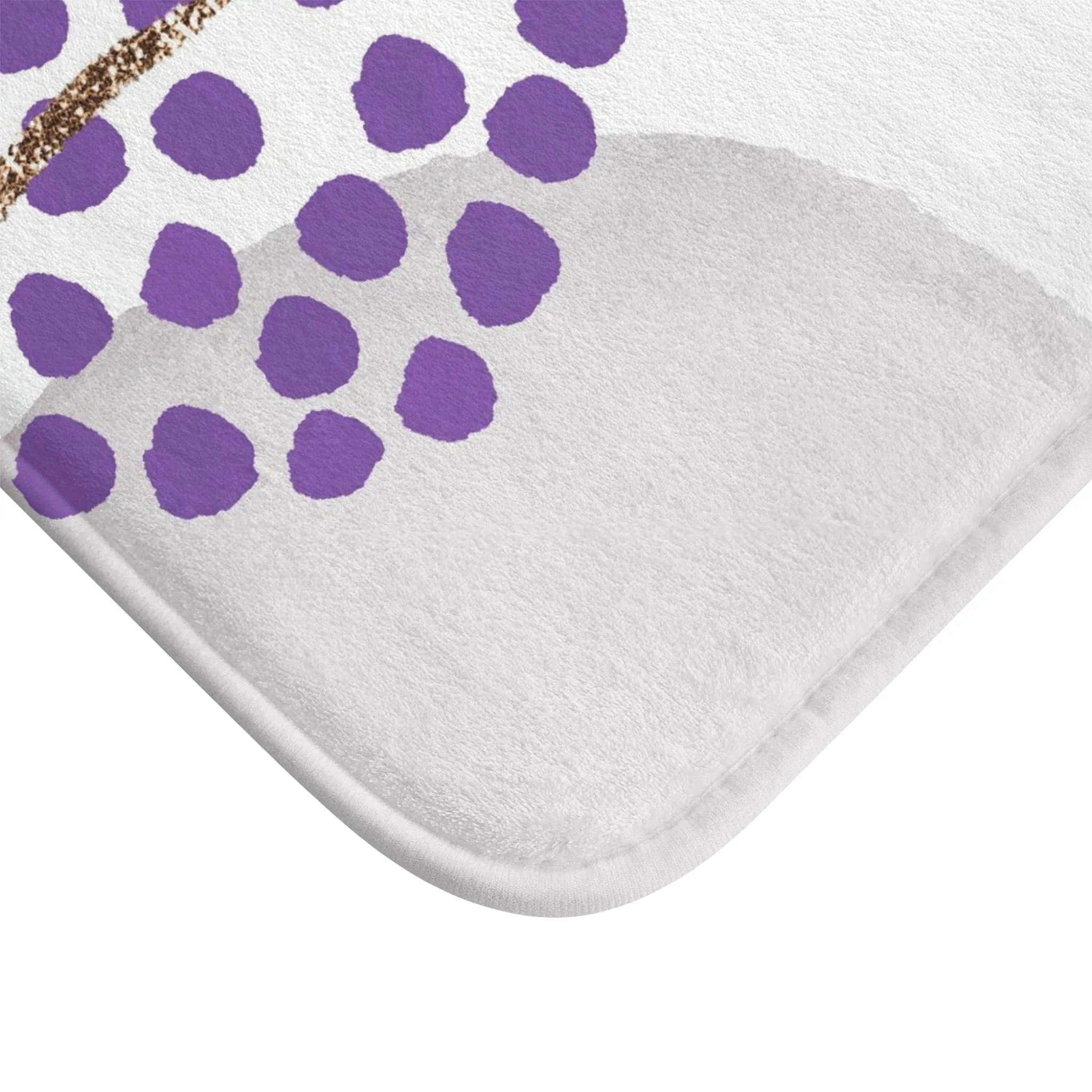 Abstract Bath Mat, Kitchen Mat | Lavender Grey, White