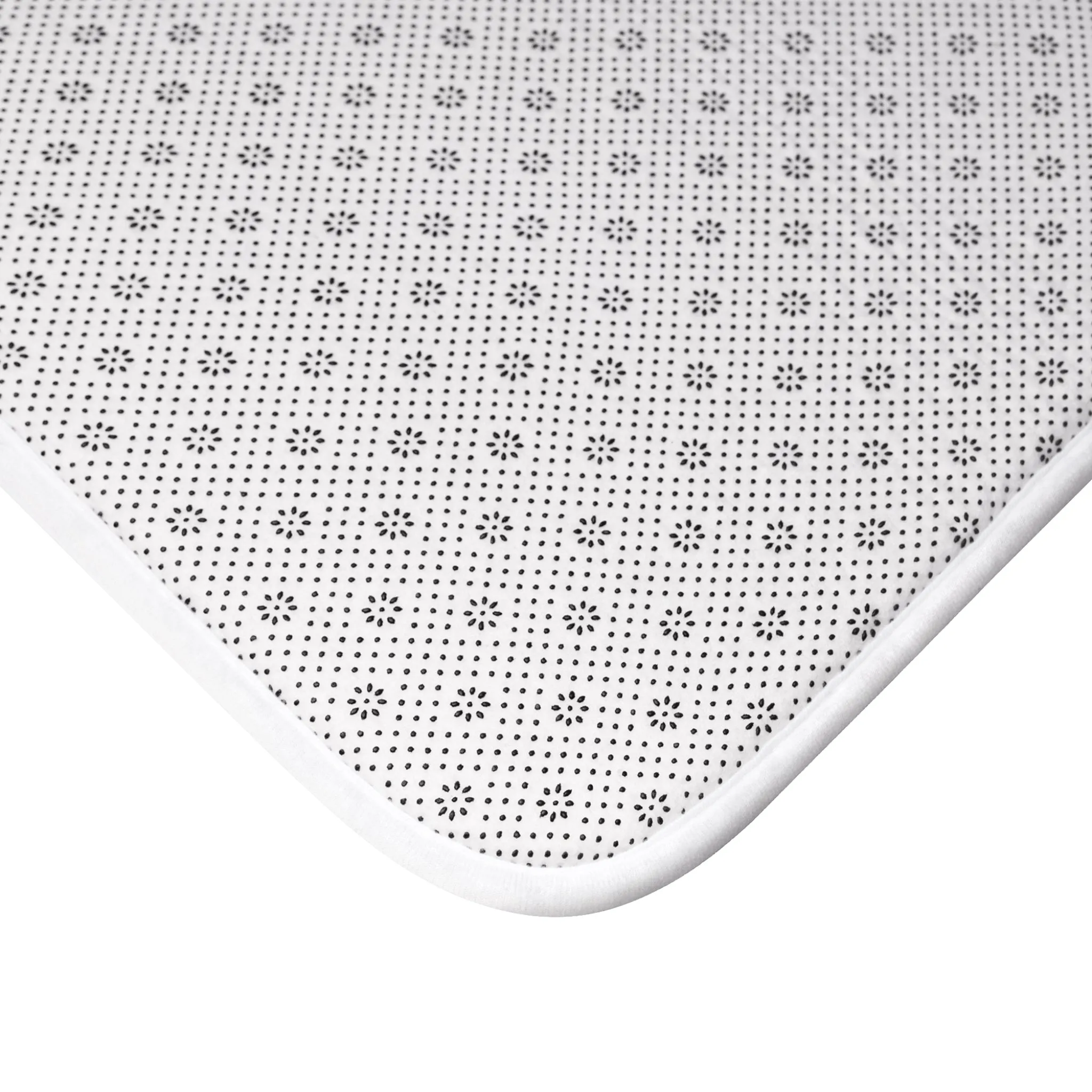 Abstract Bath Mat, Kitchen Mat | Lavender Grey, White