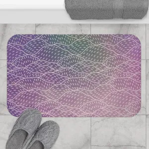 Abstract Bath Mat | Purple Violet Lavender