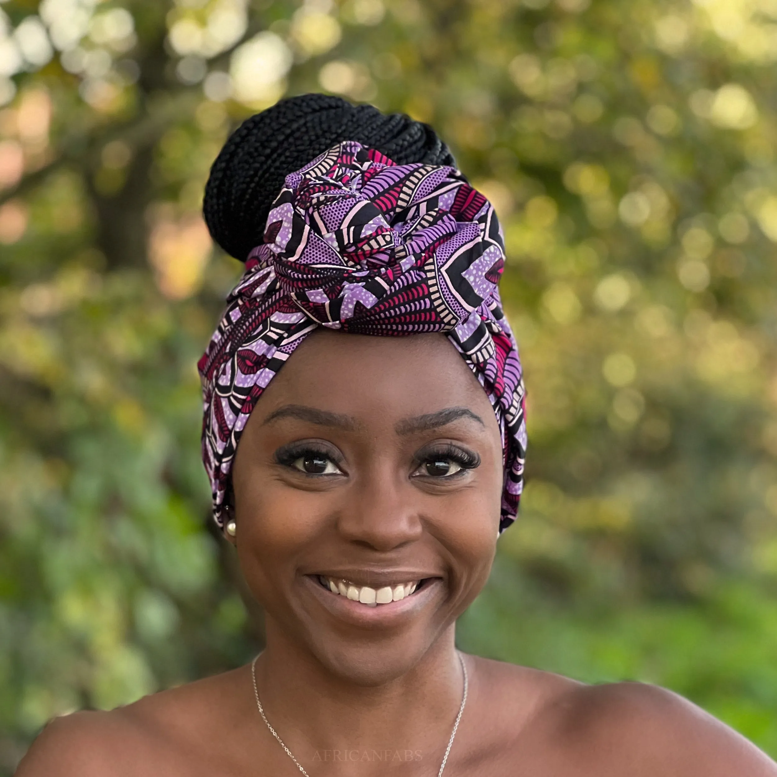 African Purple / black / headwrap