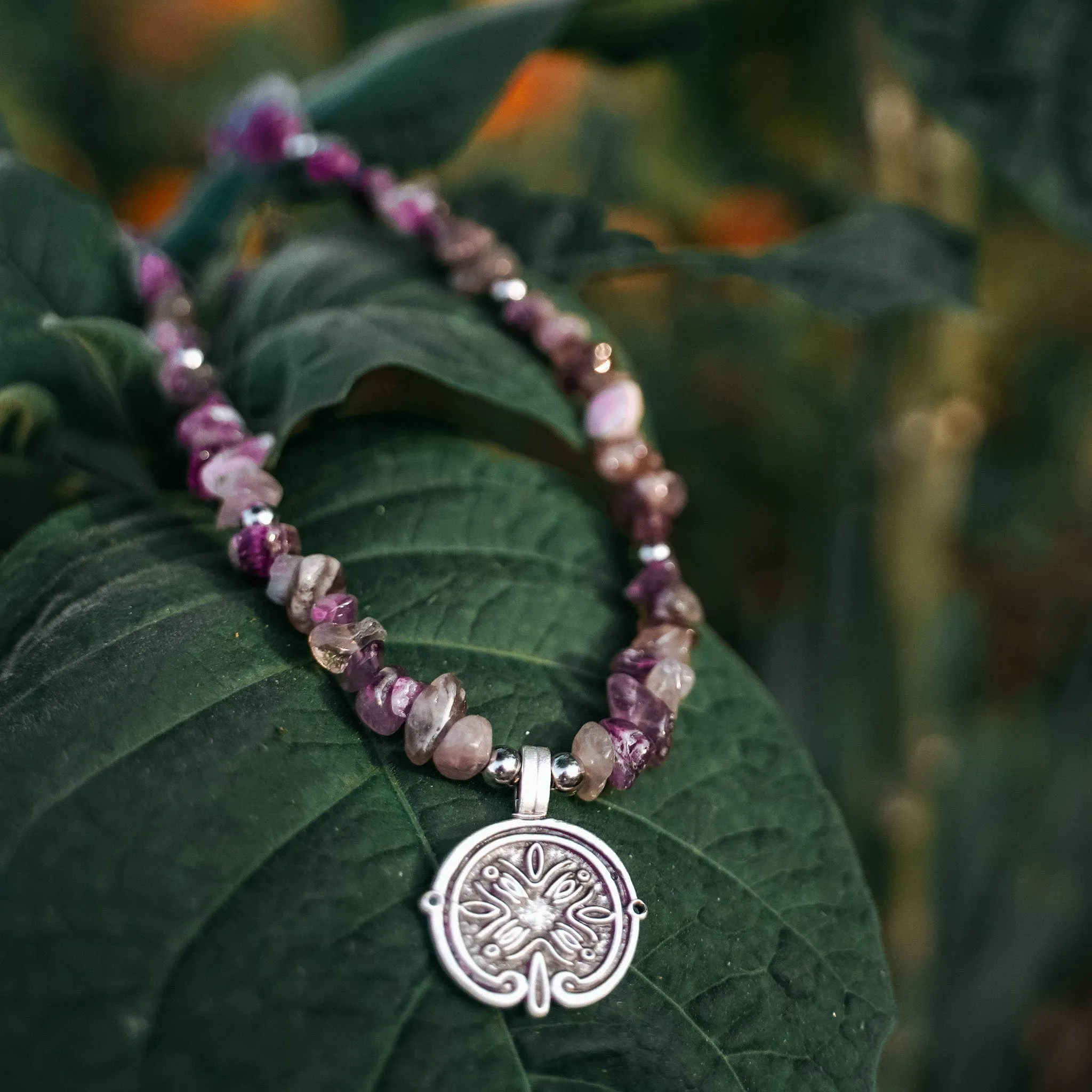 Amethyst Flower Necklace