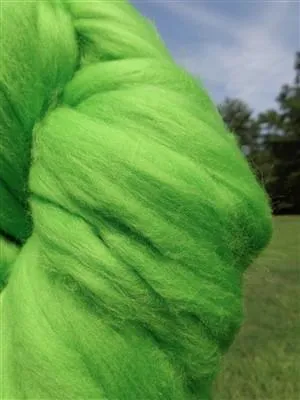 Apple Green Merino Wool Roving