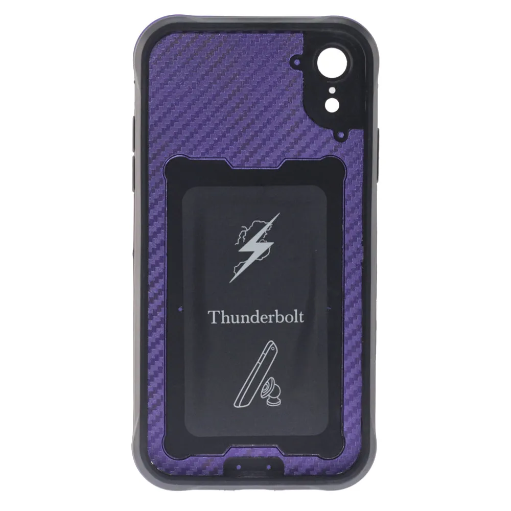 Apple iPhone XR Case, Ring Armor Case with Lens Cover, Color Purple