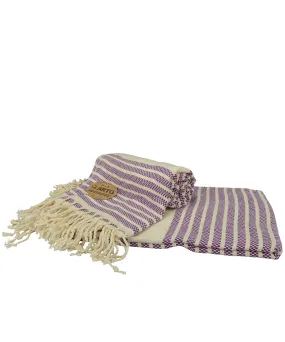 ARTG® Hamamzz® peshtemal towel | Purple/Cream