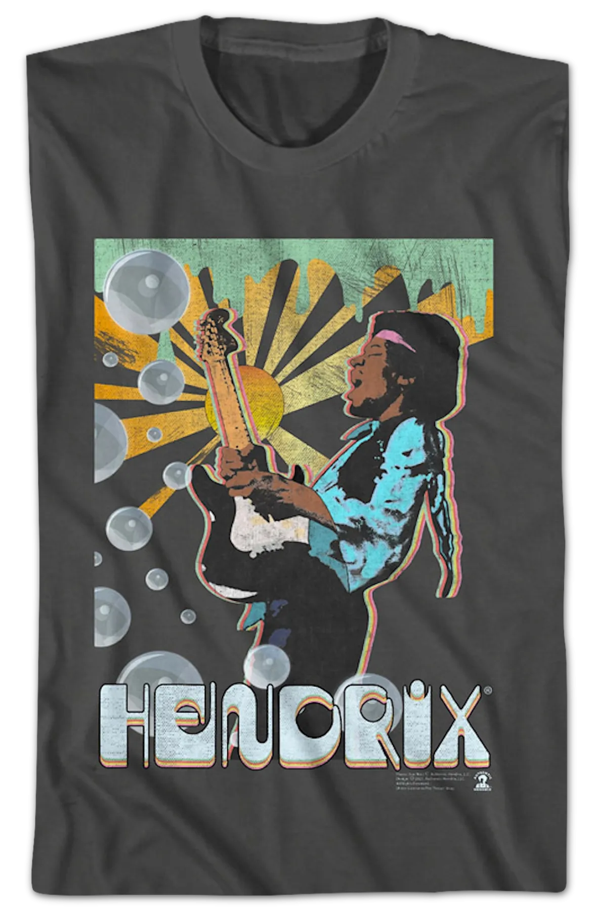 Artistic Bubbles Jimi Hendrix T-Shirt