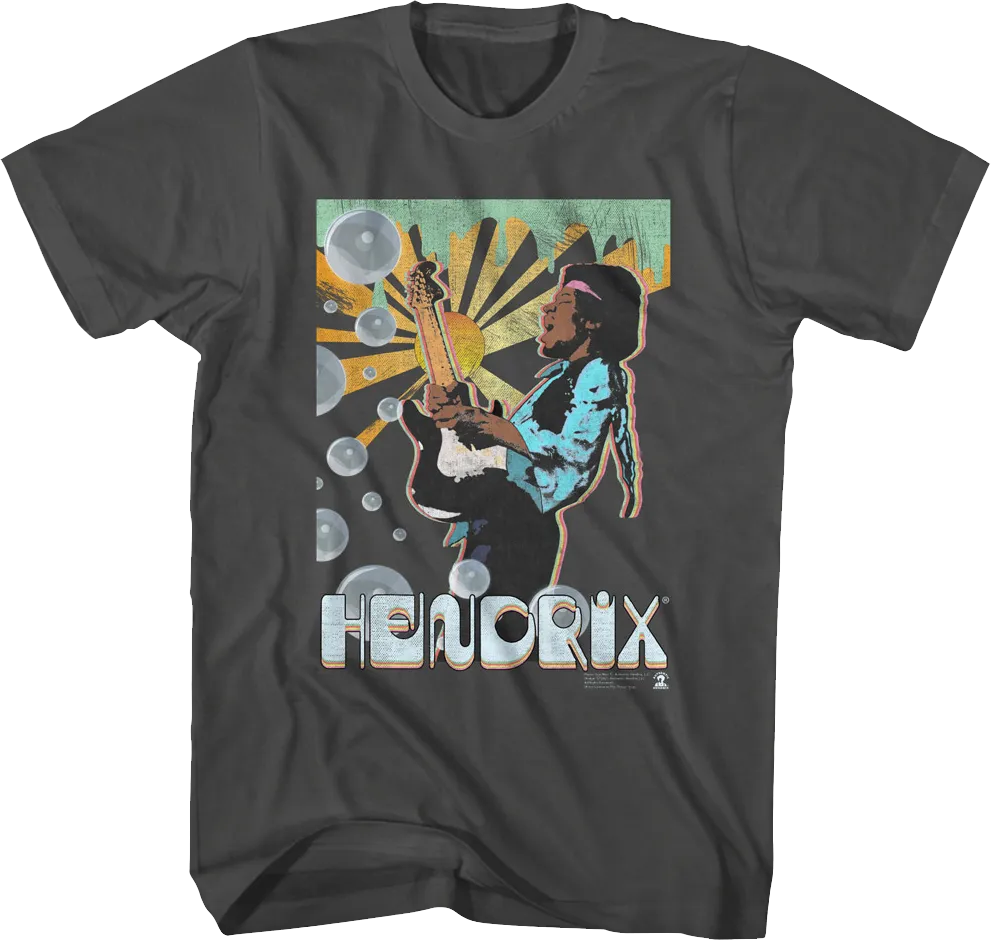 Artistic Bubbles Jimi Hendrix T-Shirt