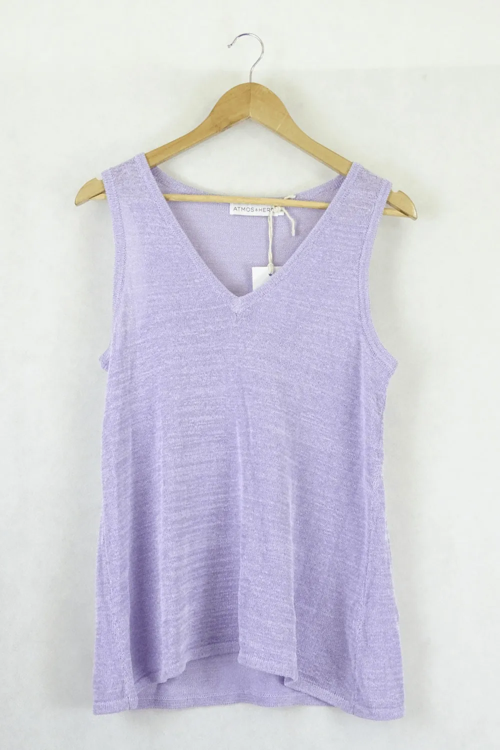 Atmos & Here Purple Knit Singlet S