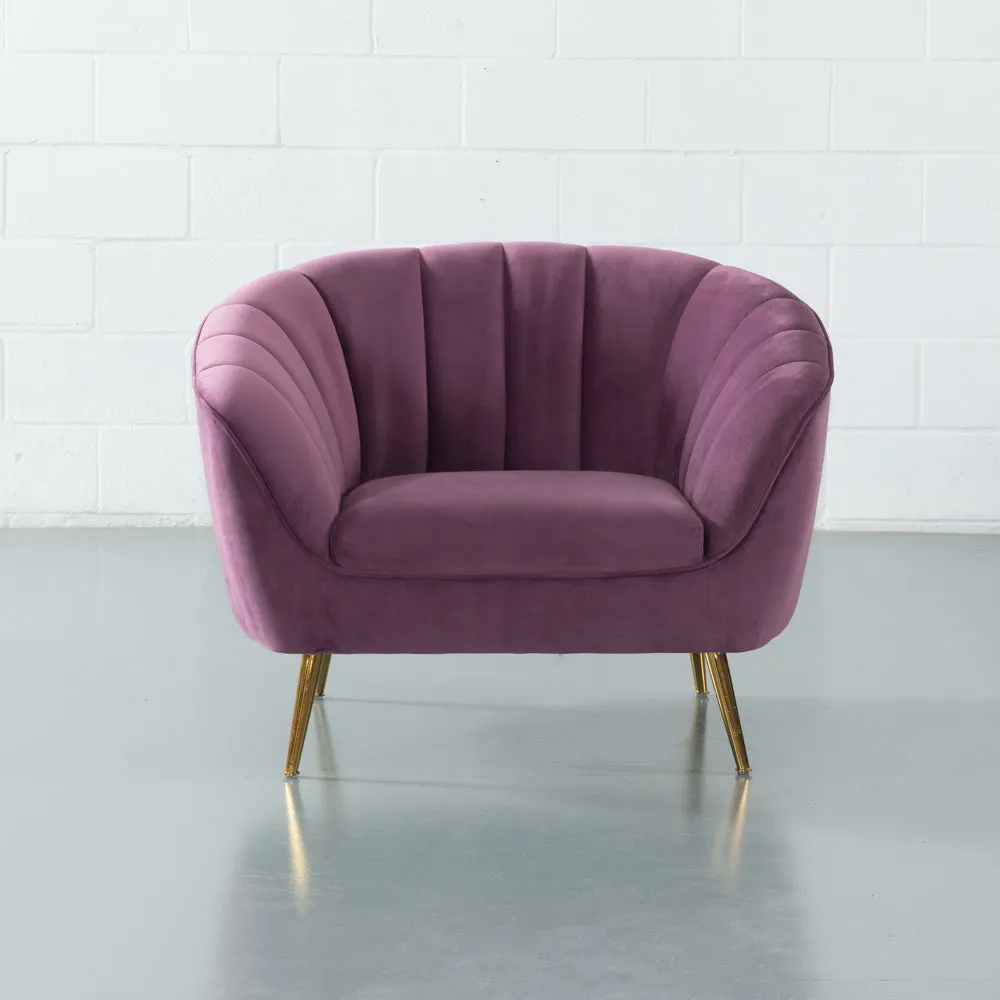 AUDREY - Purple Velvet Chair