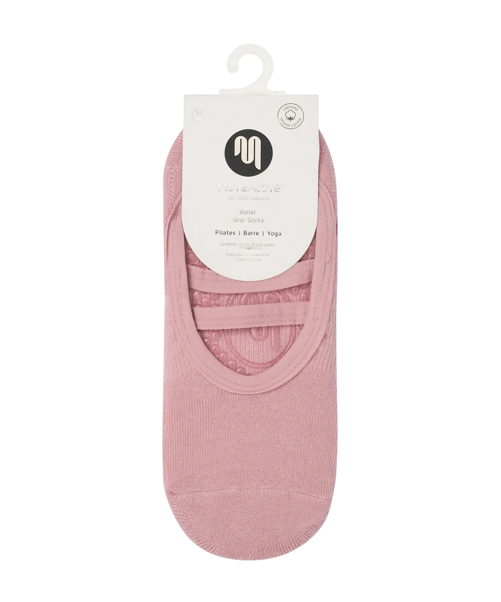 Ballet Non Slip Grip Socks - Mauve Blossom