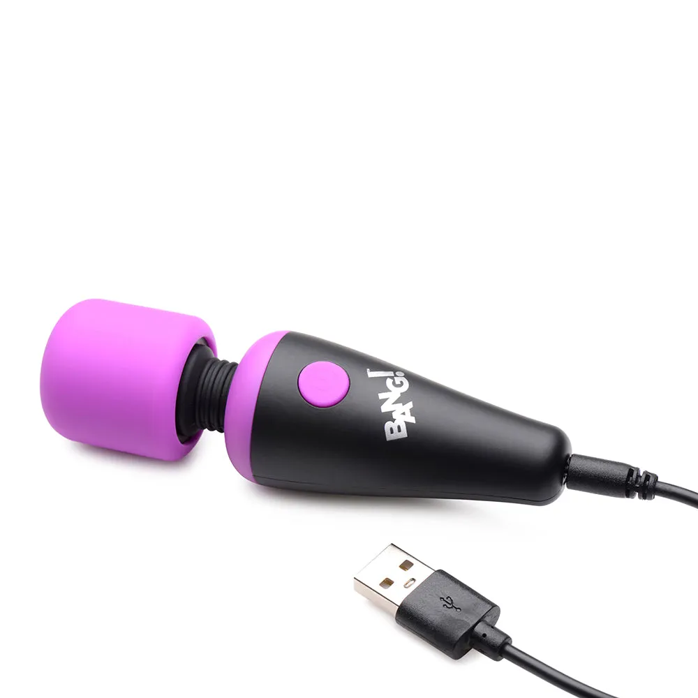 BANG! 10X Vibrating Mini Silicone Wand Purple