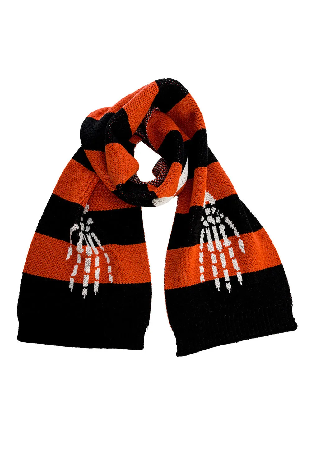 Banned Everyday is Halloween Large Knitted Scarf Skeleton Arms