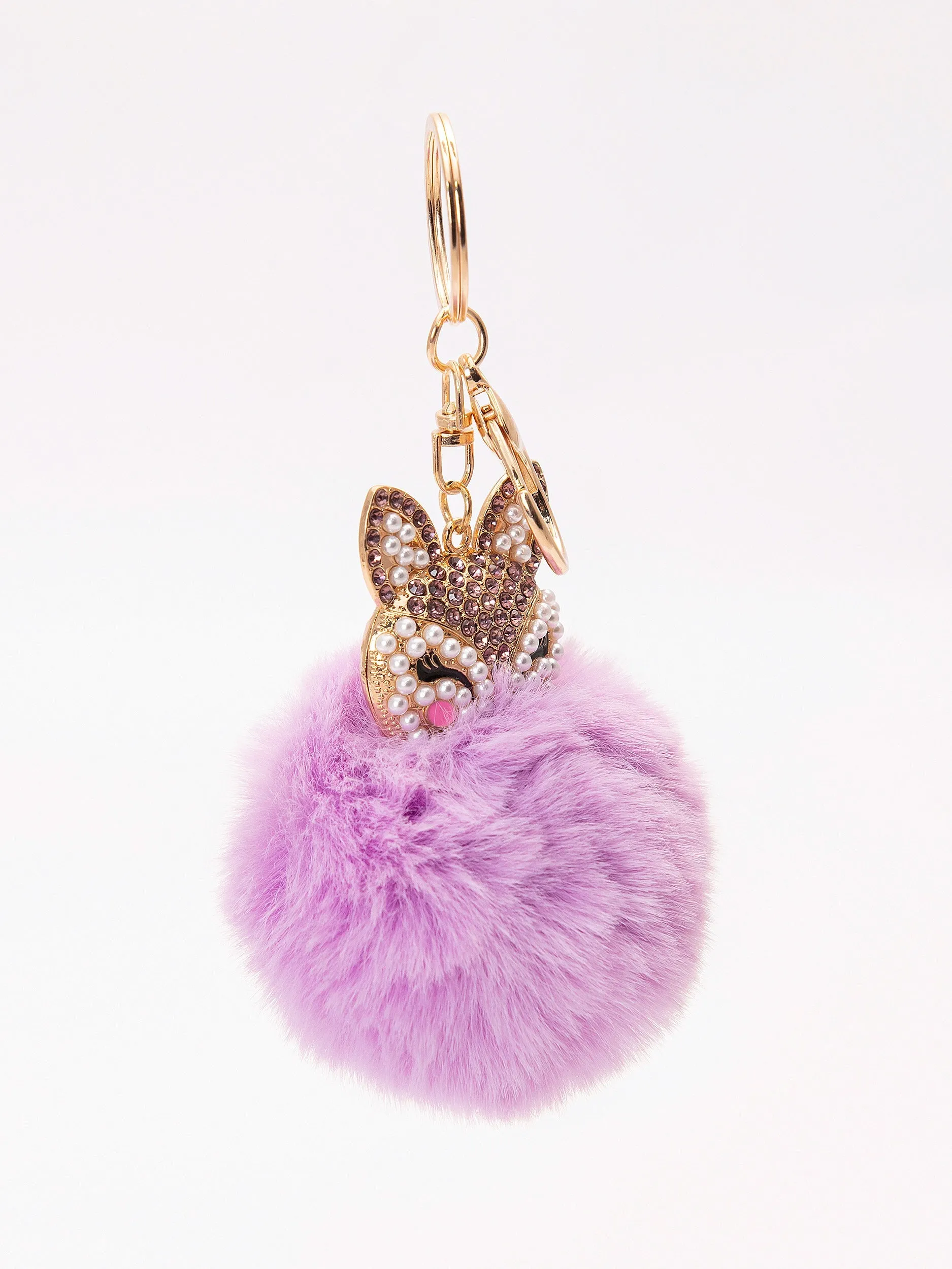 Bejeweled Bunny Keychain