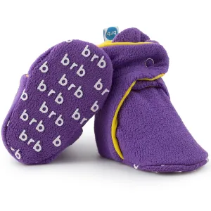 BirdRock Baby - Purple Daisy Fleece Baby Booties