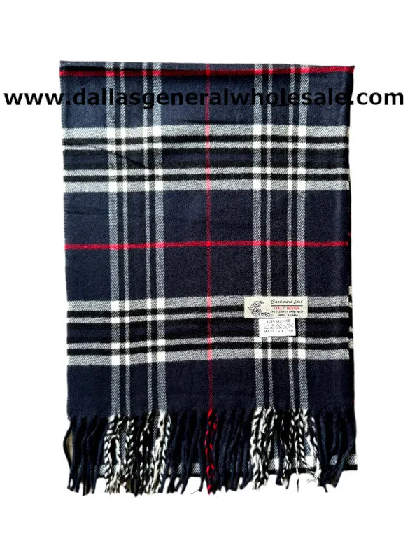 Black Plaid Scarves Wholesale