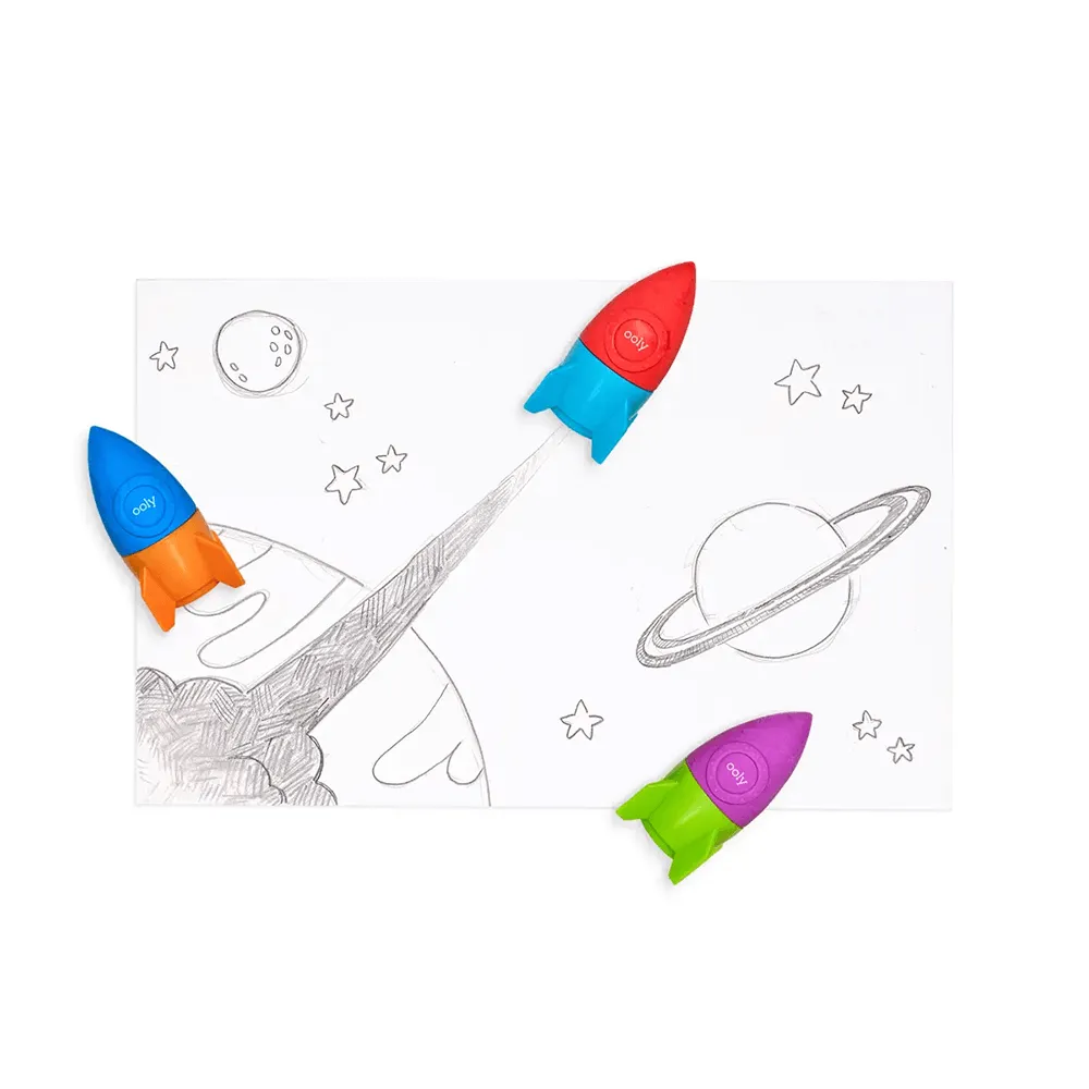 Blast Off Eraser & Pencil Sharpener - 3 Color Ways