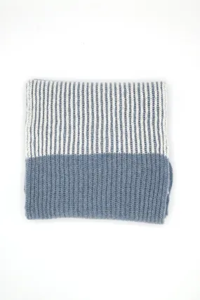 Blue & White Cashmere Scarf