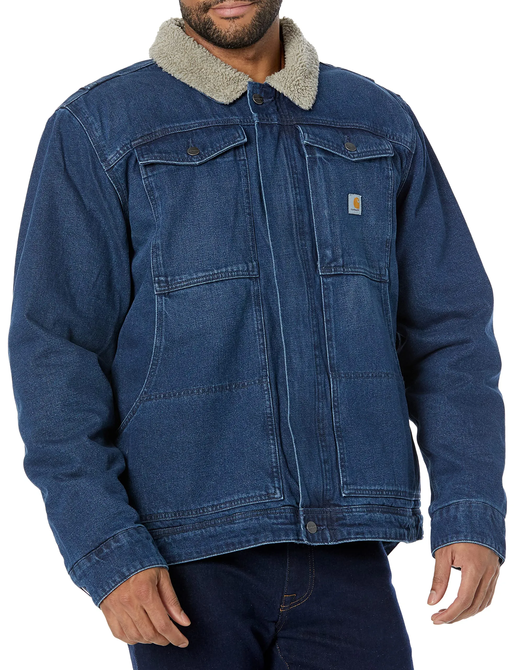 Carhartt 105478 Men's Relaxed Fit Denim Sherpa-Lined Jacket