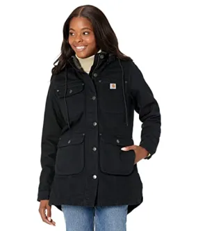 Carhartt 105512 Women's Plus Size Loose Fit Washed Duck Coat