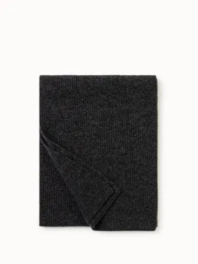 Cashmere Rib Knit Scarf