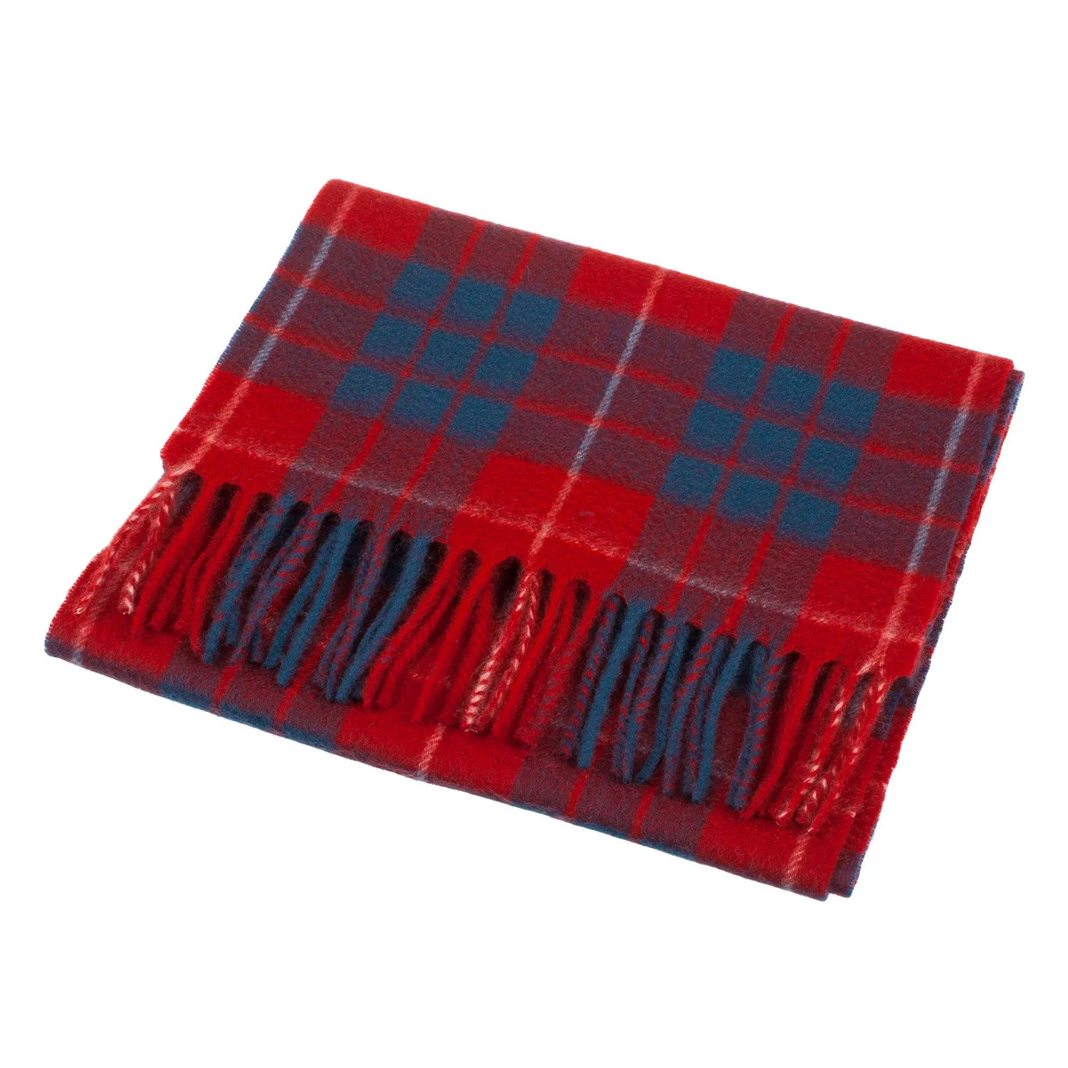 Cashmere Scottish Tartan Clan Scarf  Hamilton Red