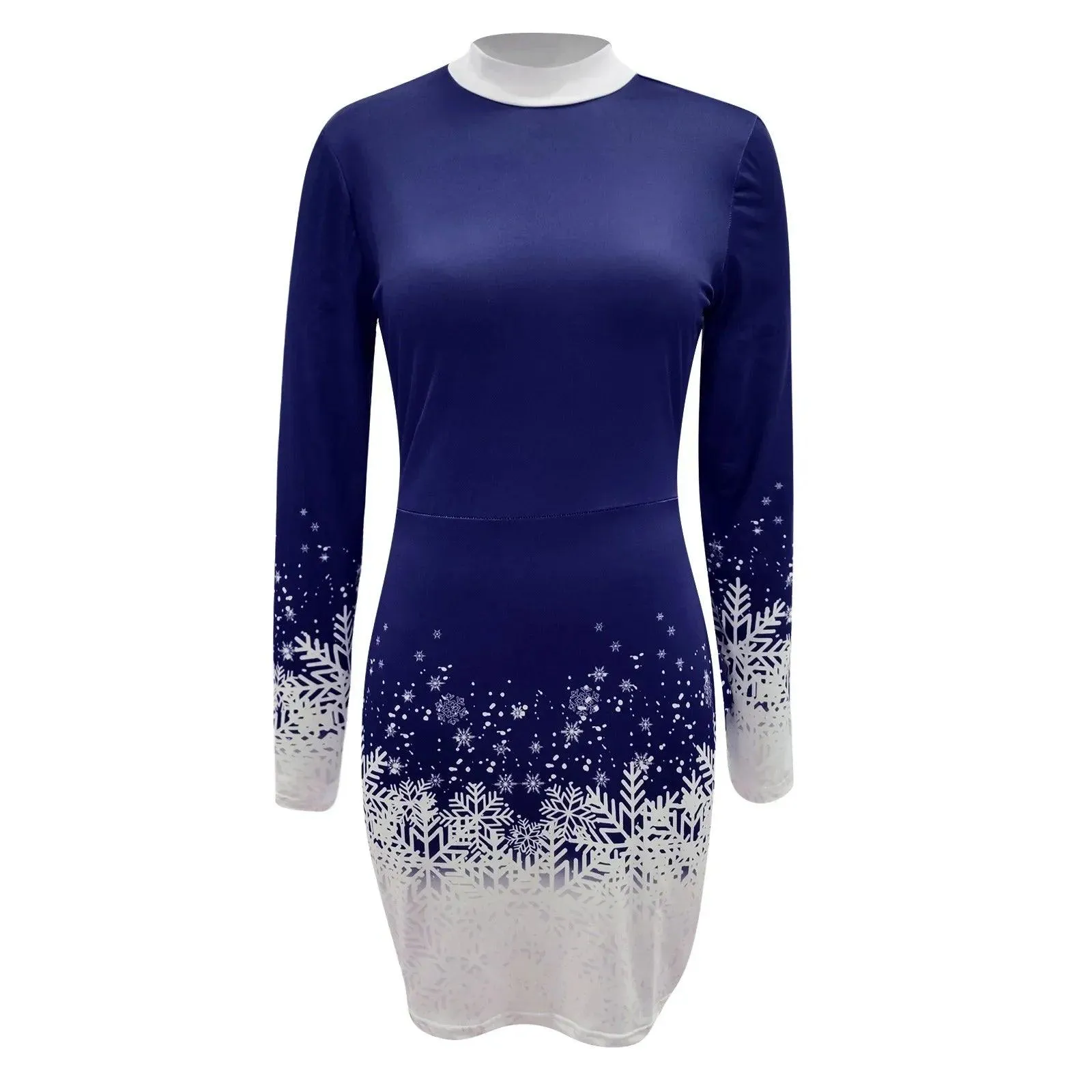 Chic Snowflake Bodycon Dress - Perfect for Christmas Celebrations and Holiday Parties