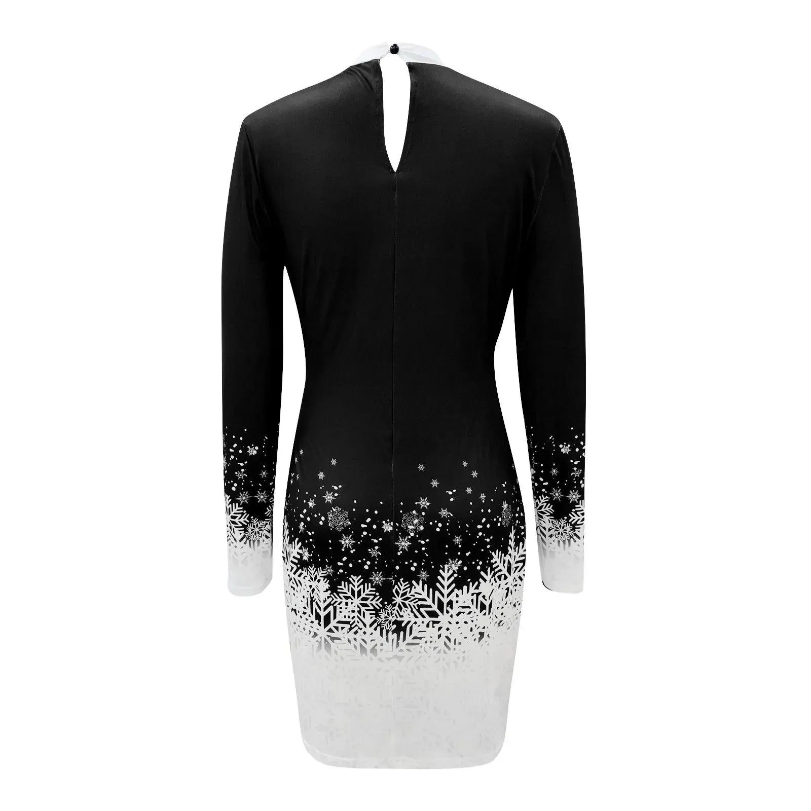 Chic Snowflake Bodycon Dress - Perfect for Christmas Celebrations and Holiday Parties