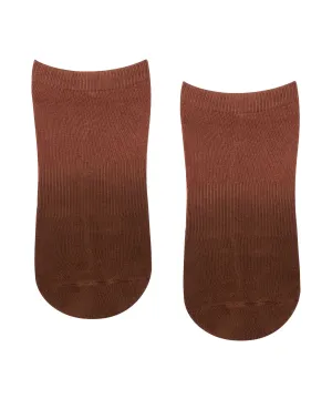 Classic Low Rise Grip Socks - Fade Red Earth