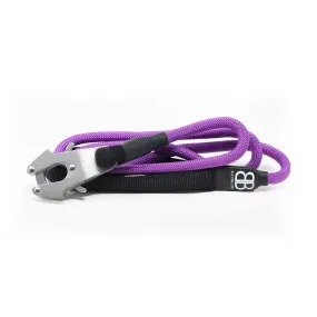 Combat Rope Dog Leash - MATTE PLATINUM - Purple