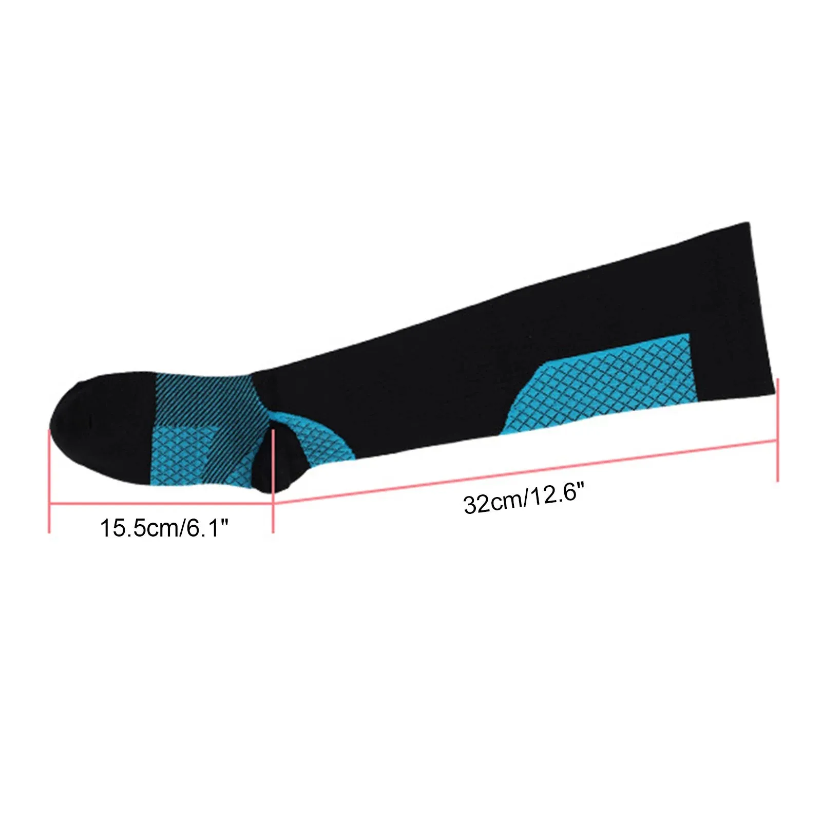 Compression Thickened Bottom Long Socks-Black Blue