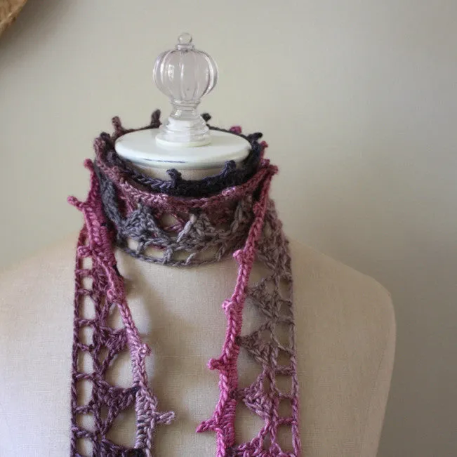 Couronne Lace Scarf Crochet Pattern