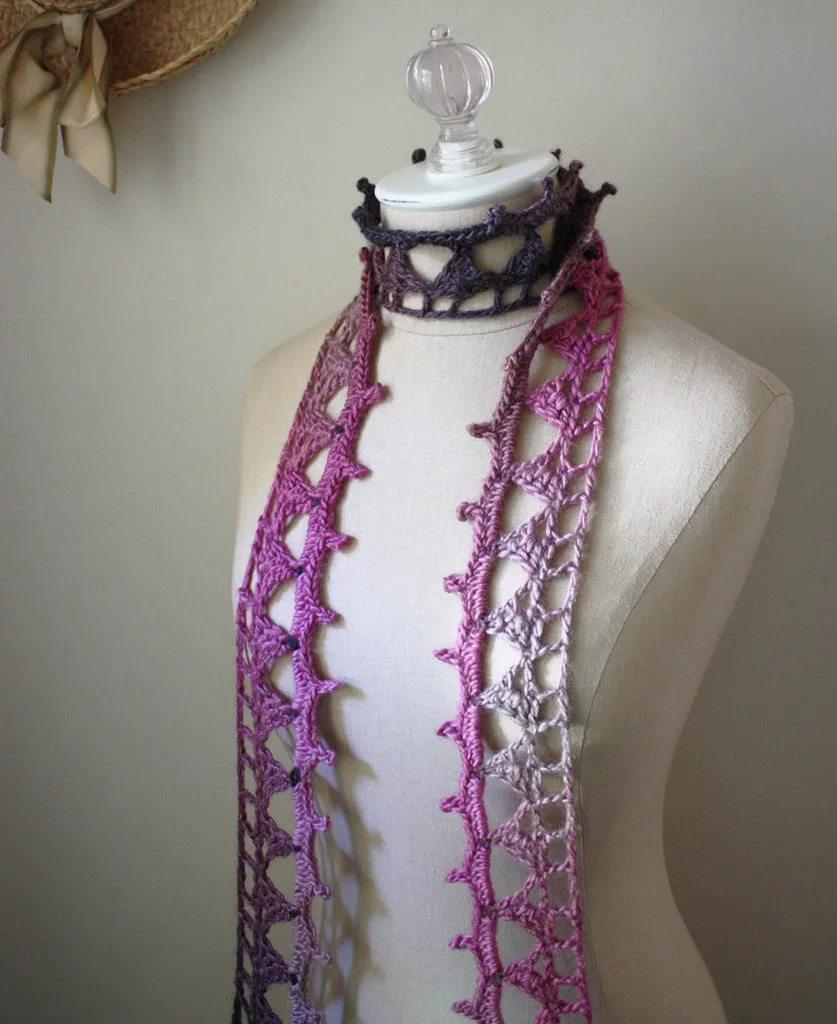 Couronne Lace Scarf Crochet Pattern