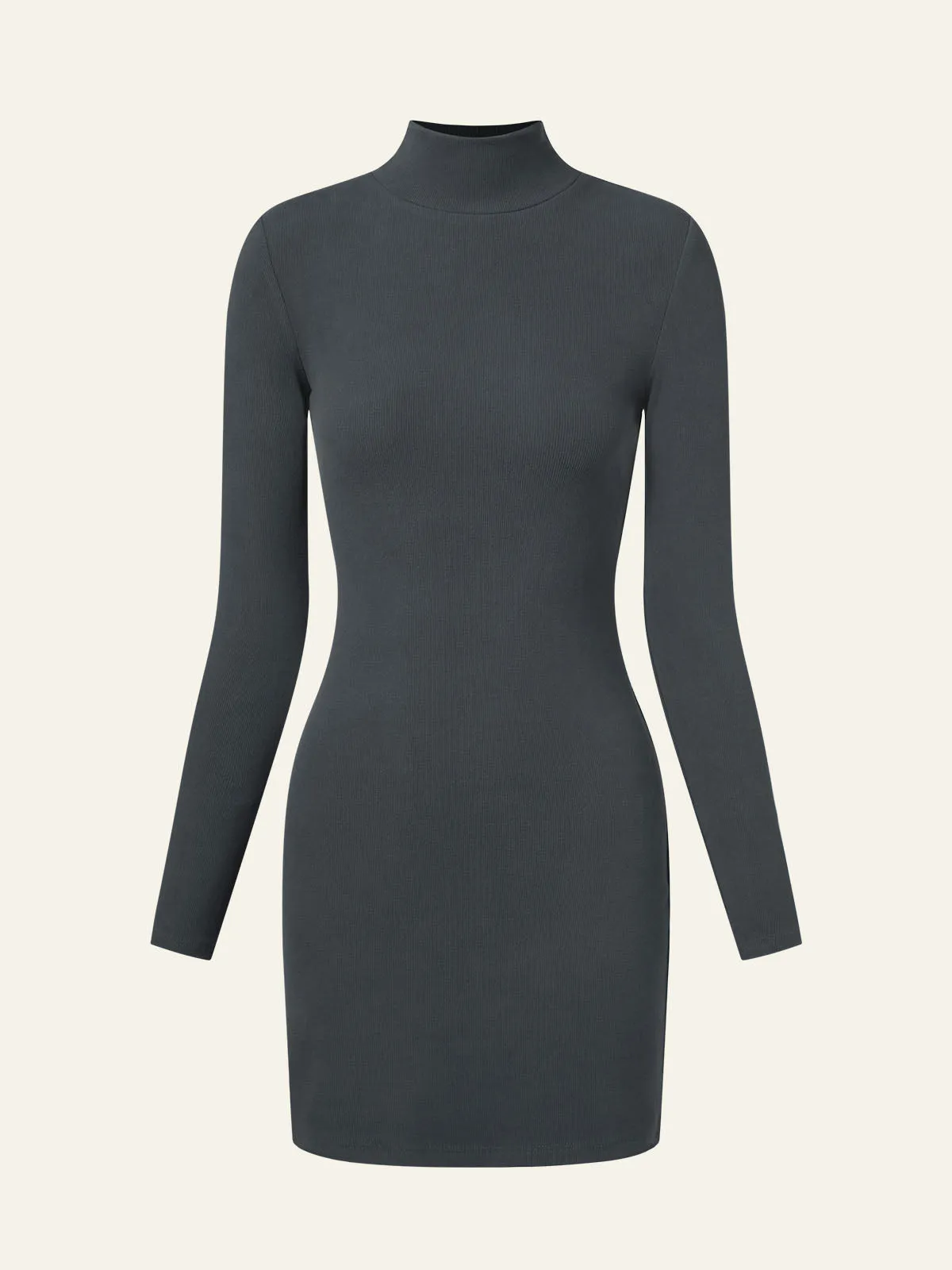 Cozy Brushed Mockneck Bodycon Mini Dress