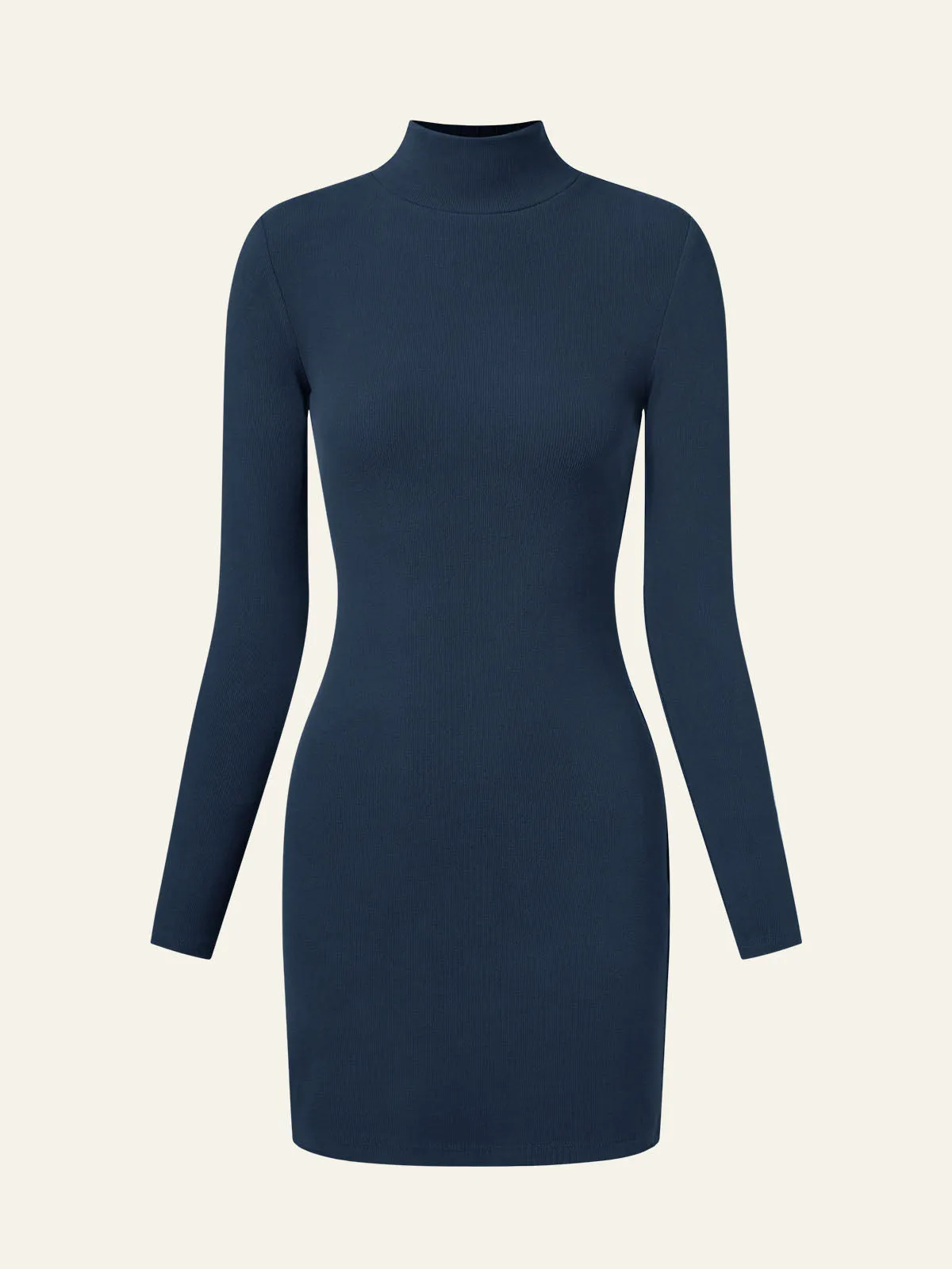 Cozy Brushed Mockneck Bodycon Mini Dress