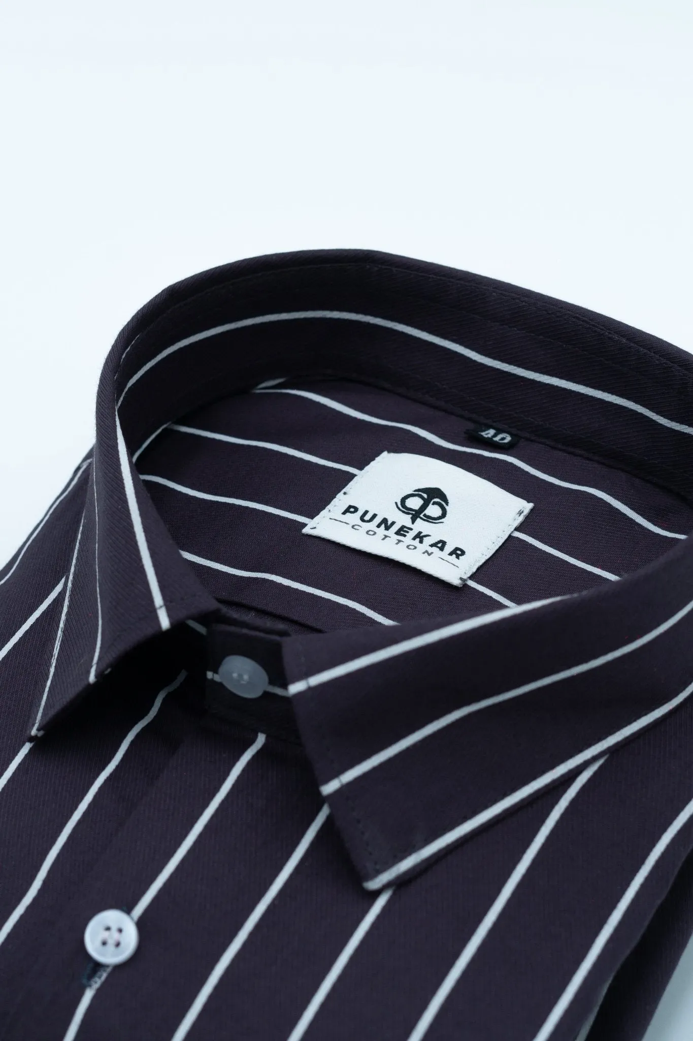 Dark Purple Color Pure Cotton Lining Shirt For Men