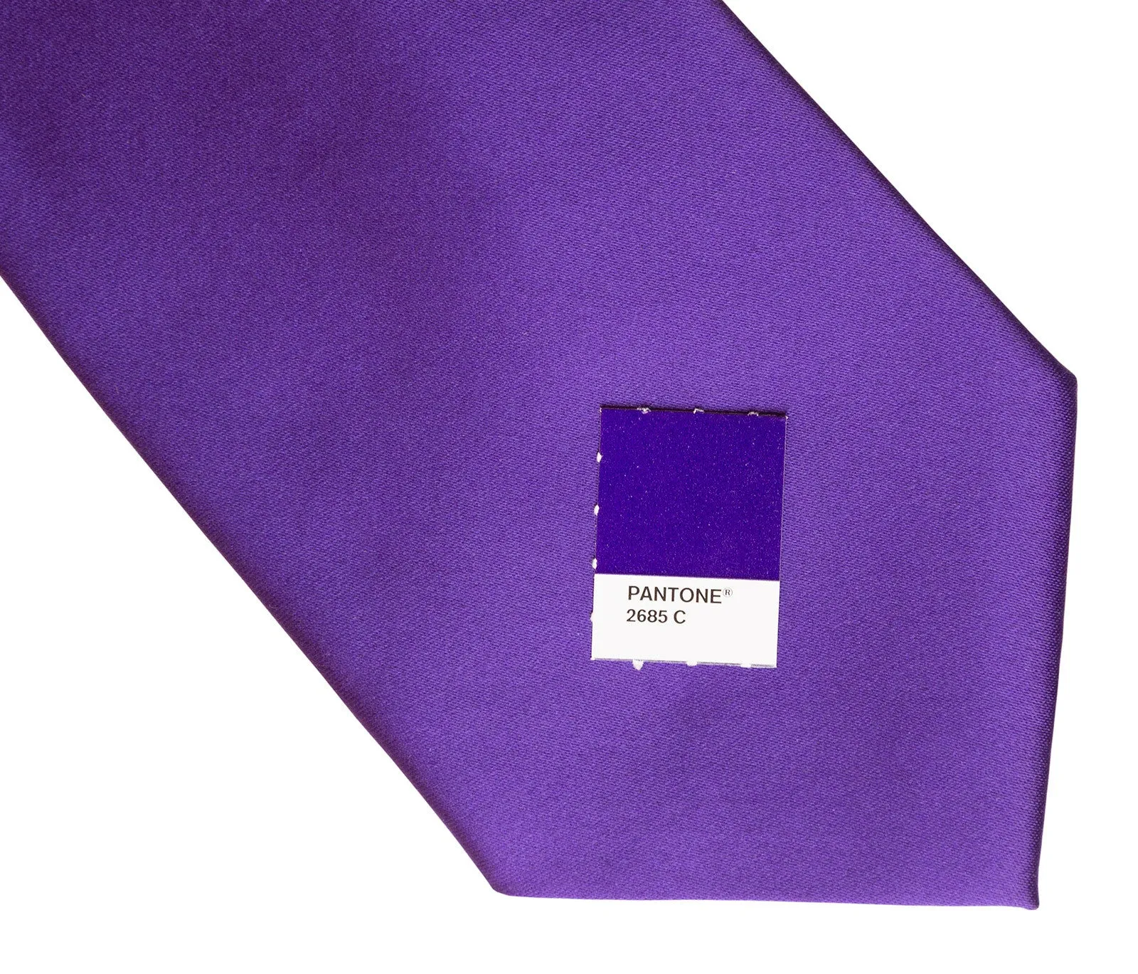 Deep Purple Necktie. Solid Color Satin Finish Tie, No Print