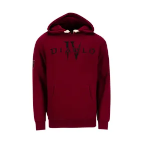 Diablo IV Heavy Weight Patch Burgundy Pullover Hoodie