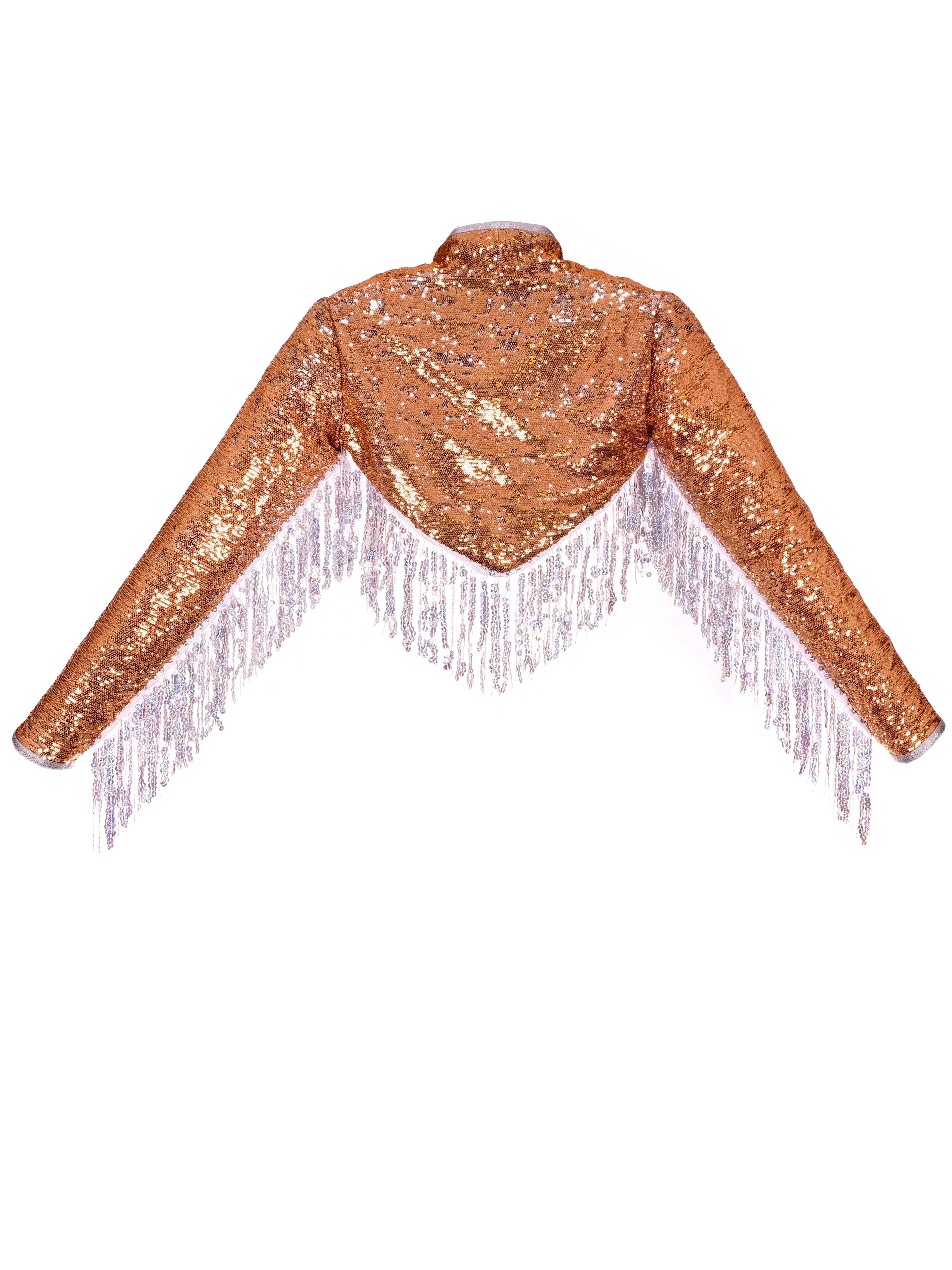 Disco Queen | Gold & Silver | Sequin Fringe Bolero