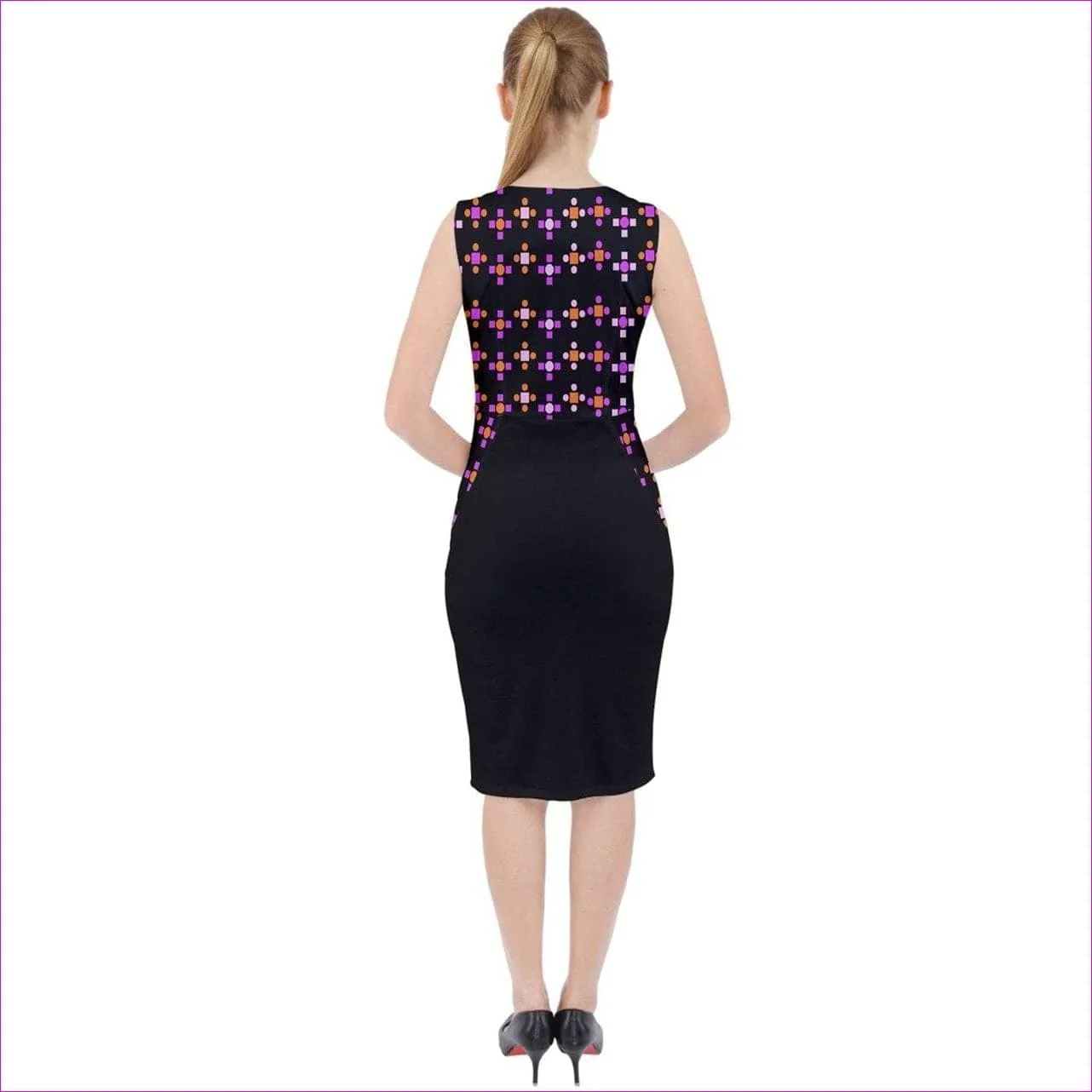 Dotted Midi Bodycon Dress