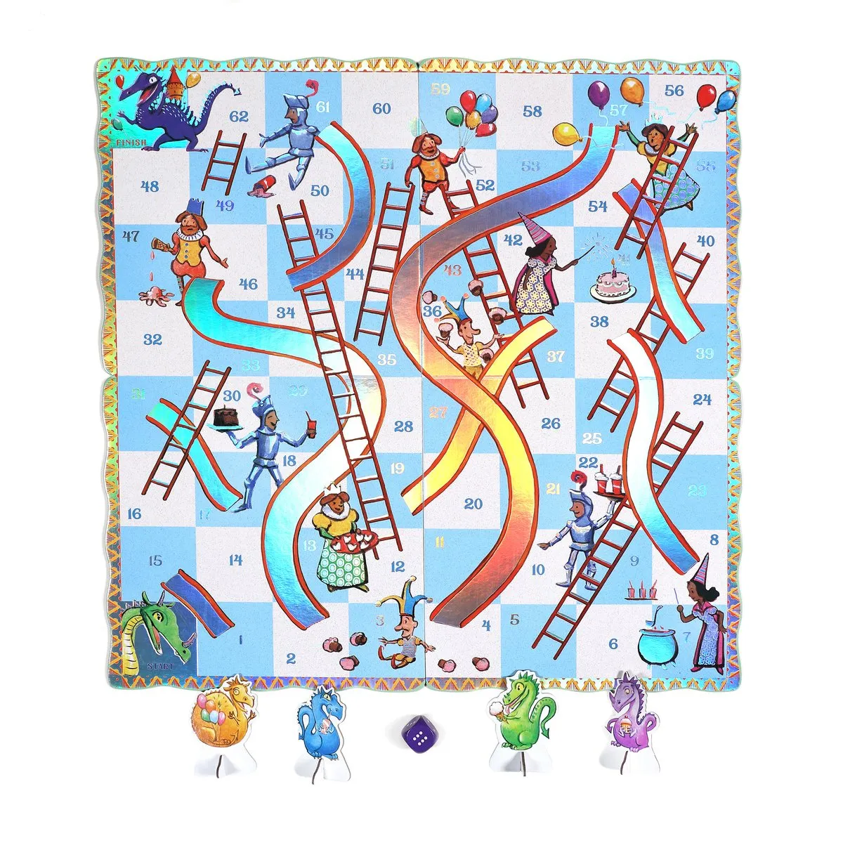 Dragons Slips and Ladders Board Game