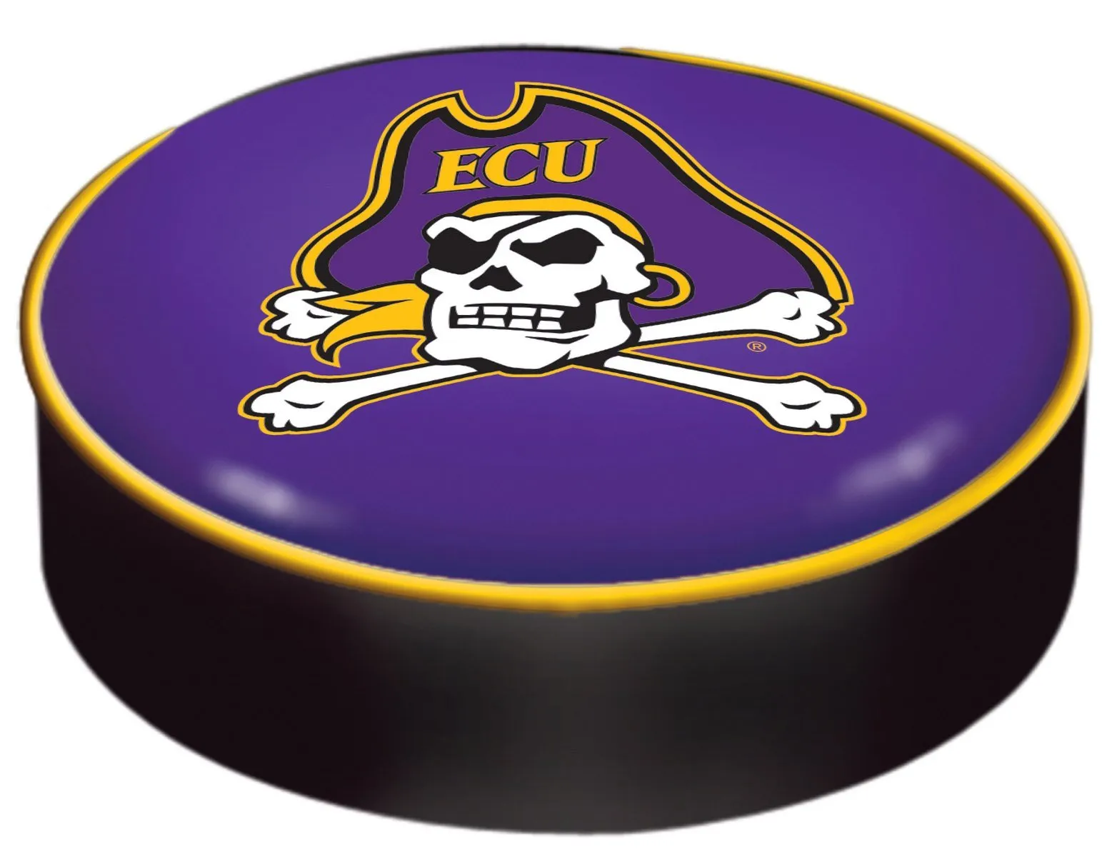 East Carolina Pirates HBS Purple Vinyl Slip Over Bar Stool Seat Cushion Cover