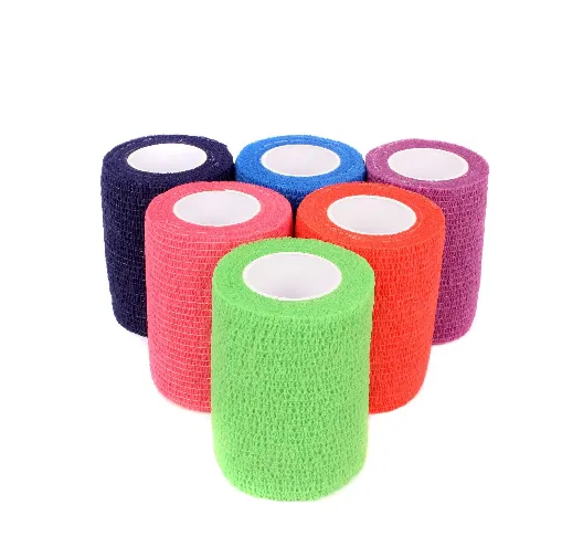 Ever Ready First Aid Self Adherent Cohesive Bandages 3" x 5 Yards - Rainbow Colors