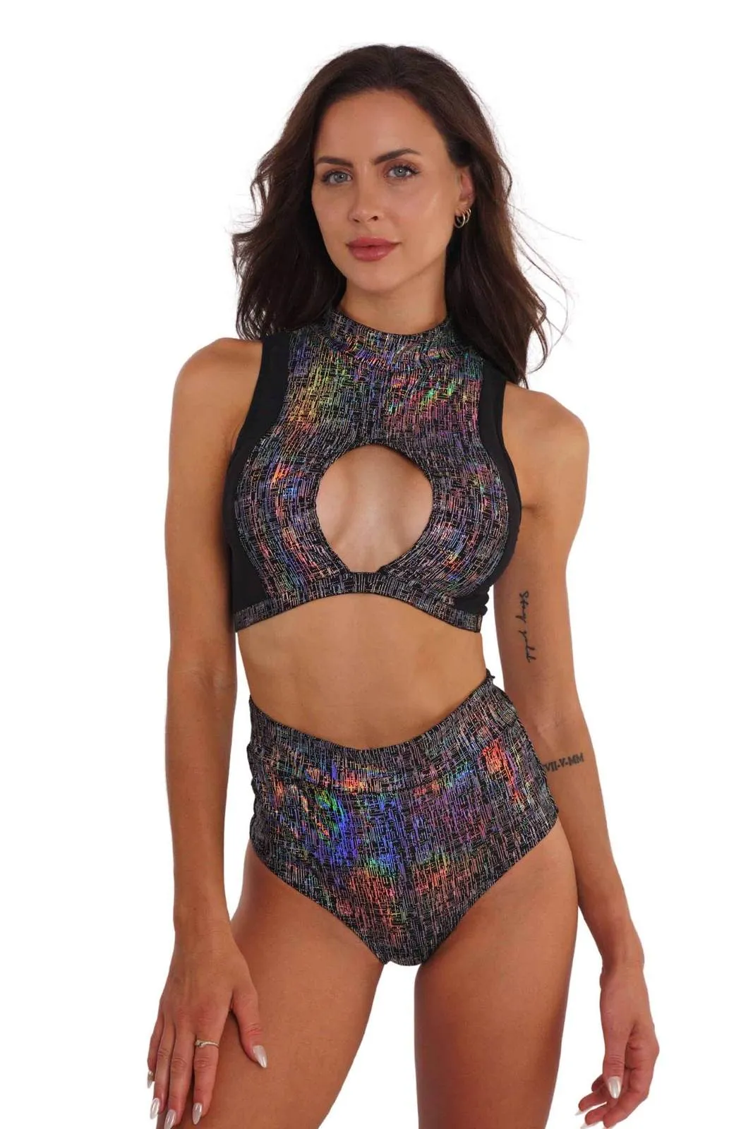 Fantasia Keyhole Crop Top - Matrix