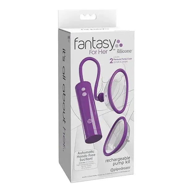 Fantasy For Her Rechargeable Pleasure Pump Kit - Purple